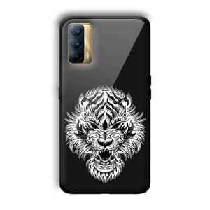 Angry Lion Customized Printed Glass Back Cover for Realme X7
