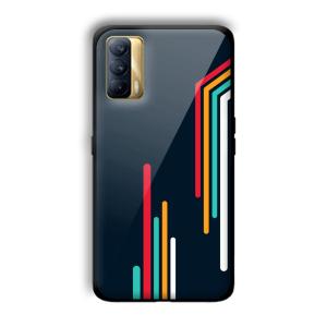 Colorful Stripes Customized Printed Glass Back Cover for Realme X7