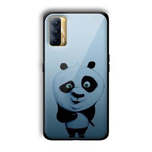 Cute Panda Customized Printed Glass Back Cover for Realme X7