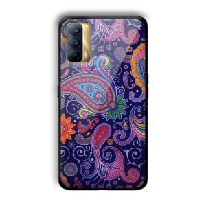 Purple Art Customized Printed Glass Back Cover for Realme X7