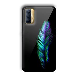 Neon Feather Customized Printed Glass Back Cover for Realme X7