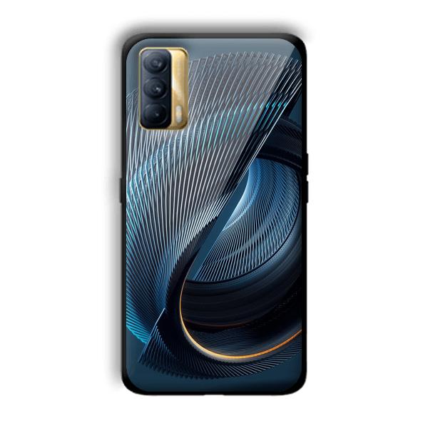 Tecno Blue Customized Printed Glass Back Cover for Realme X7