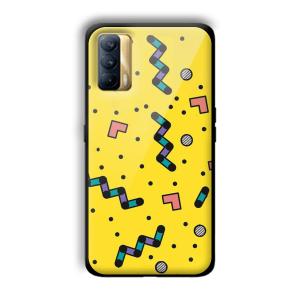 Yellow Game Customized Printed Glass Back Cover for Realme X7
