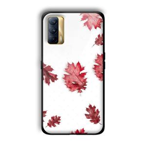 Red Leaves Customized Printed Glass Back Cover for Realme X7