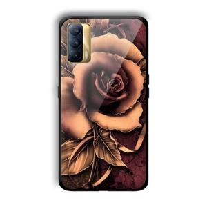 Brown Rose Customized Printed Glass Back Cover for Realme X7