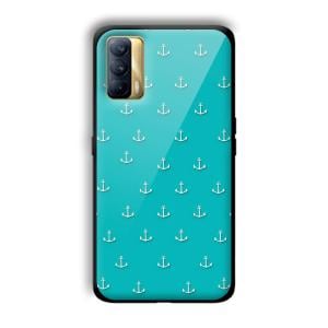 Teal Anchor Customized Printed Glass Back Cover for Realme X7