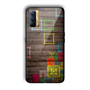 Wooden Pattern Customized Printed Glass Back Cover for Realme X7