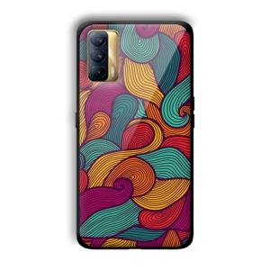 Curved Colors Customized Printed Glass Back Cover for Realme X7