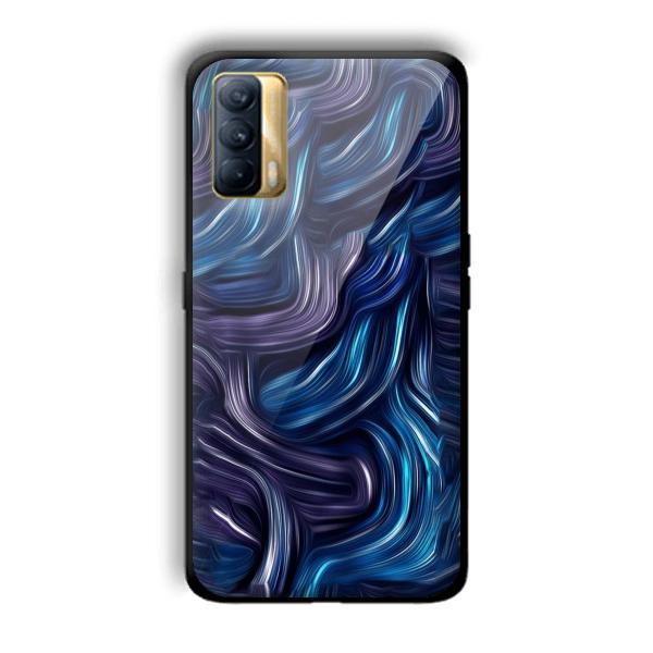 Blue Waves Customized Printed Glass Back Cover for Realme X7