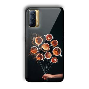 Coffee Cups Customized Printed Glass Back Cover for Realme X7