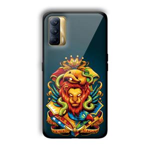 Fiery Lion Customized Printed Glass Back Cover for Realme X7