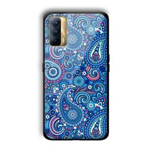 Blue Pattern Customized Printed Glass Back Cover for Realme X7