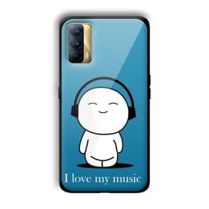 I Love my Music Customized Printed Glass Back Cover for Realme X7