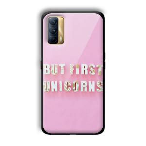 Unicorns Customized Printed Glass Back Cover for Realme X7