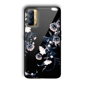 Dark Flowers Customized Printed Glass Back Cover for Realme X7