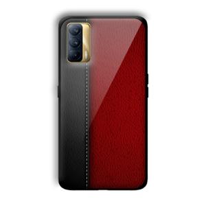 Leather Texture Customized Printed Glass Back Cover for Realme X7
