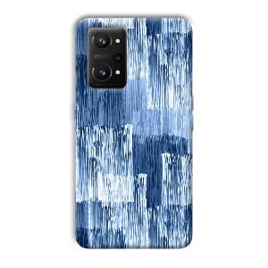 Blue White Lines Phone Customized Printed Back Cover for Realme GT NEO 3T