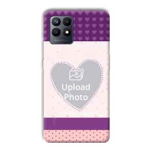 Purple Hearts Customized Printed Back Cover for Realme Narzo 50