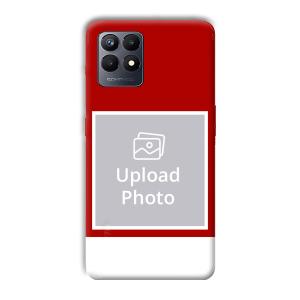 Red & White Customized Printed Back Cover for Realme Narzo 50