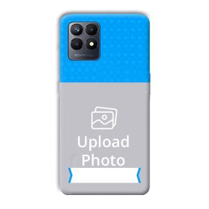 Sky Blue & White Customized Printed Back Cover for Realme Narzo 50