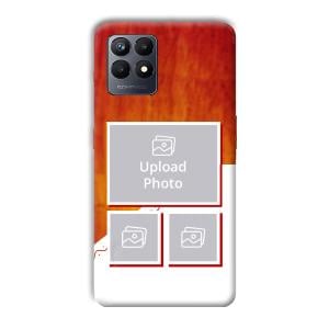 Red White Background Customized Printed Back Cover for Realme Narzo 50
