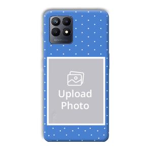 Sky Blue White Customized Printed Back Cover for Realme Narzo 50