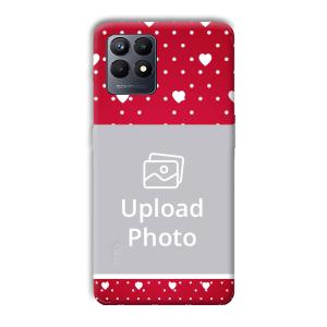 White Hearts Customized Printed Back Cover for Realme Narzo 50