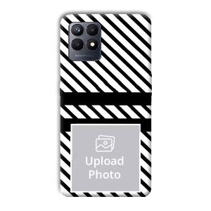 White Black Customized Printed Back Cover for Realme Narzo 50
