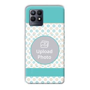 Blue Flowers Customized Printed Back Cover for Realme Narzo 50