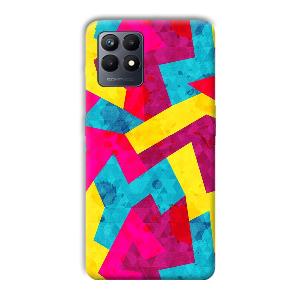 Pink Yellow Pattern Phone Customized Printed Back Cover for Realme Narzo 50