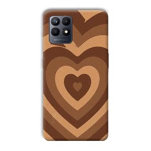 Brown Hearts Phone Customized Printed Back Cover for Realme Narzo 50