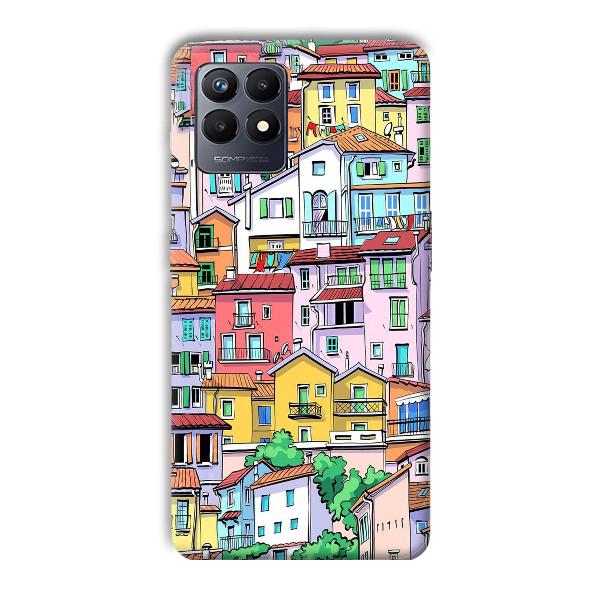 Colorful Alley Phone Customized Printed Back Cover for Realme Narzo 50