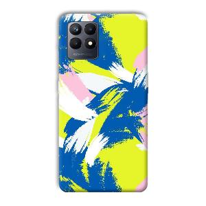Blue White Pattern Phone Customized Printed Back Cover for Realme Narzo 50