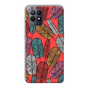 Lines and Leaves Phone Customized Printed Back Cover for Realme Narzo 50