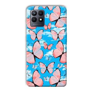 Pink Butterflies Phone Customized Printed Back Cover for Realme Narzo 50