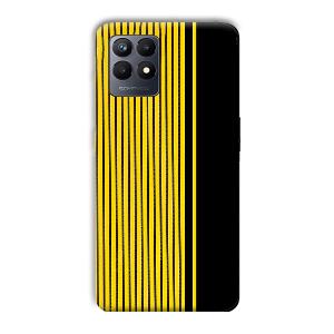 Yellow Black Design Phone Customized Printed Back Cover for Realme Narzo 50