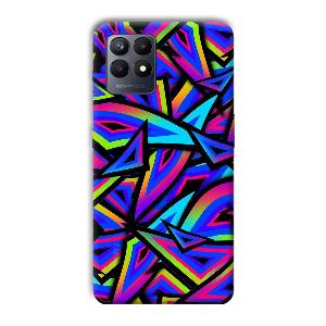 Blue Triangles Phone Customized Printed Back Cover for Realme Narzo 50