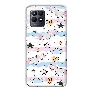 Unicorn Pattern Phone Customized Printed Back Cover for Realme Narzo 50