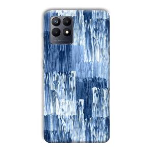 Blue White Lines Phone Customized Printed Back Cover for Realme Narzo 50