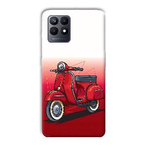 Red Scooter Phone Customized Printed Back Cover for Realme Narzo 50