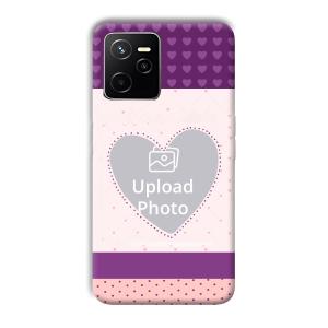 Purple Hearts Customized Printed Back Cover for Realme Narzo 50A Prime
