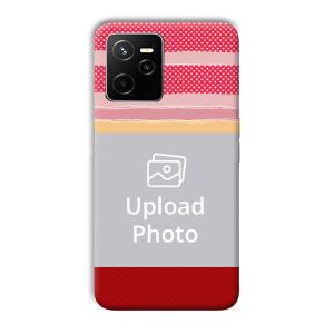 Red Pink Design Customized Printed Back Cover for Realme Narzo 50A Prime