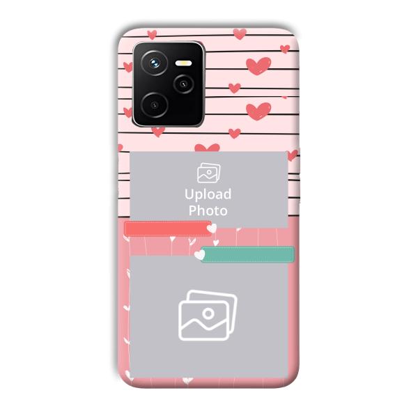 Pink Hearts Customized Printed Back Cover for Realme Narzo 50A Prime