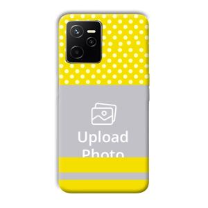 White & Yellow Customized Printed Back Cover for Realme Narzo 50A Prime