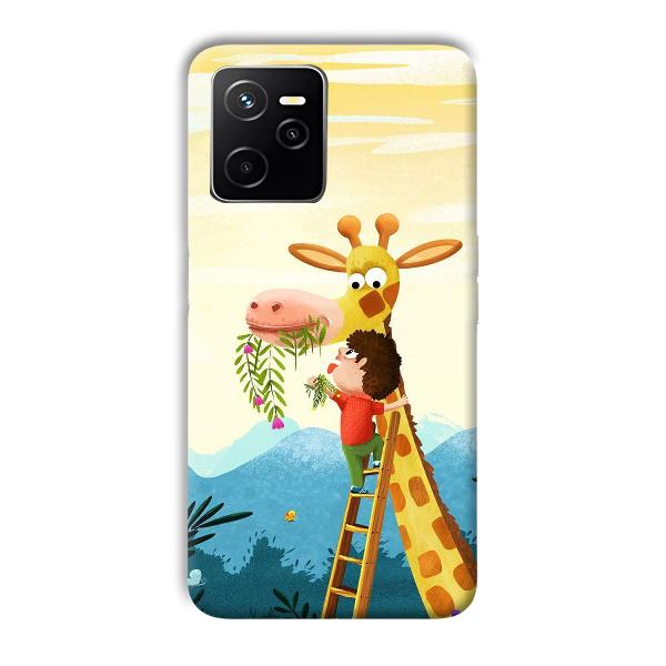 Giraffe & The Boy Phone Customized Printed Back Cover for Realme Narzo 50A Prime