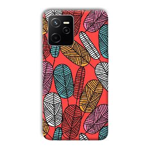 Lines and Leaves Phone Customized Printed Back Cover for Realme Narzo 50A Prime