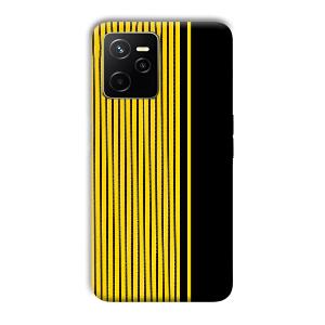 Yellow Black Design Phone Customized Printed Back Cover for Realme Narzo 50A Prime