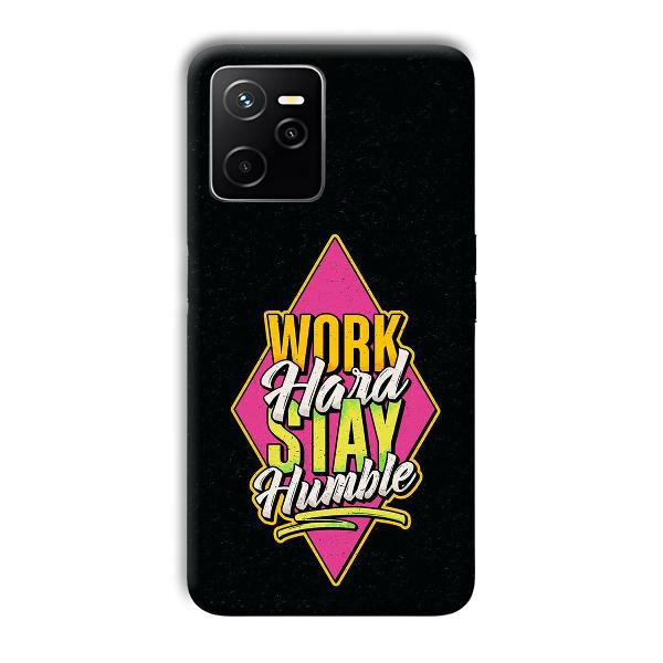 Work Hard Quote Phone Customized Printed Back Cover for Realme Narzo 50A Prime