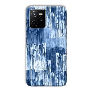 Blue White Lines Phone Customized Printed Back Cover for Realme Narzo 50A Prime