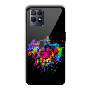 Colorful Lion Customized Printed Glass Back Cover for Realme Narzo 50
